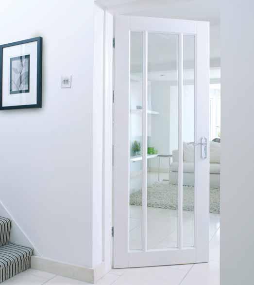 Primed Worcester glazed The minimalist look of the glazed door can enhance many interiors and allows light to flow from room to room.