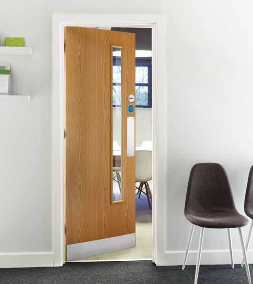 Oak Foil 20G glazed The clear glass on this door means its design suits homes and commercial settings whilst allowing light into the space.