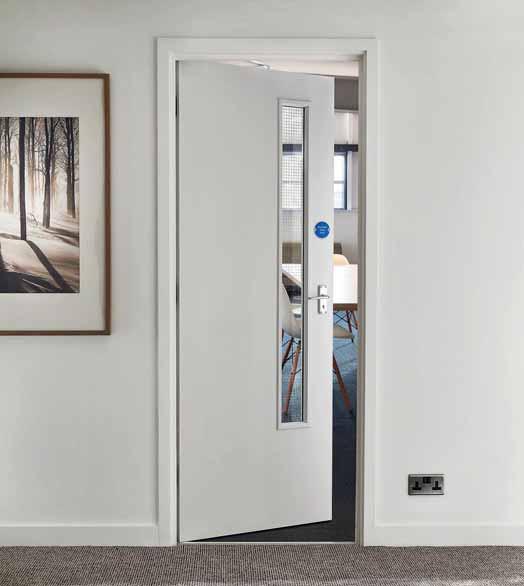 Ply 20G glazed This versatile door is ideal for commercial environments but also it complies with Part M regulations on minimum zones of visibility.