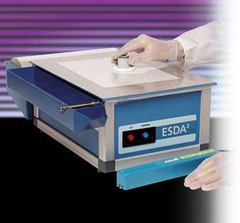 by using an ESDA (Electrostatic Detection Apparatus) This charges the paper
