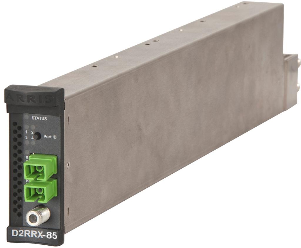 CHP D2RRX 85 The CHP D2RRX 85 dual digital return path receiver module contains two independent receiver circuits in a single slot CHP module, enabling up to 20 receivers, or 40 RF streams in a fully