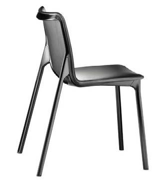 stackable, frame coated 341/6 Multipurpose chair leather-covered fully upholstered, not stackable, frame coated