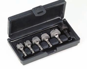 Professional Sets CT Hole Cutter Sets CT5 Hole Cutter Sets CT5 Master Electrical Sets CTP-SET- CT-SET- CTP-SET- CT-SET- 5/8, /, 7/8,, -/8 and QCD 5/8, /, 7/8,