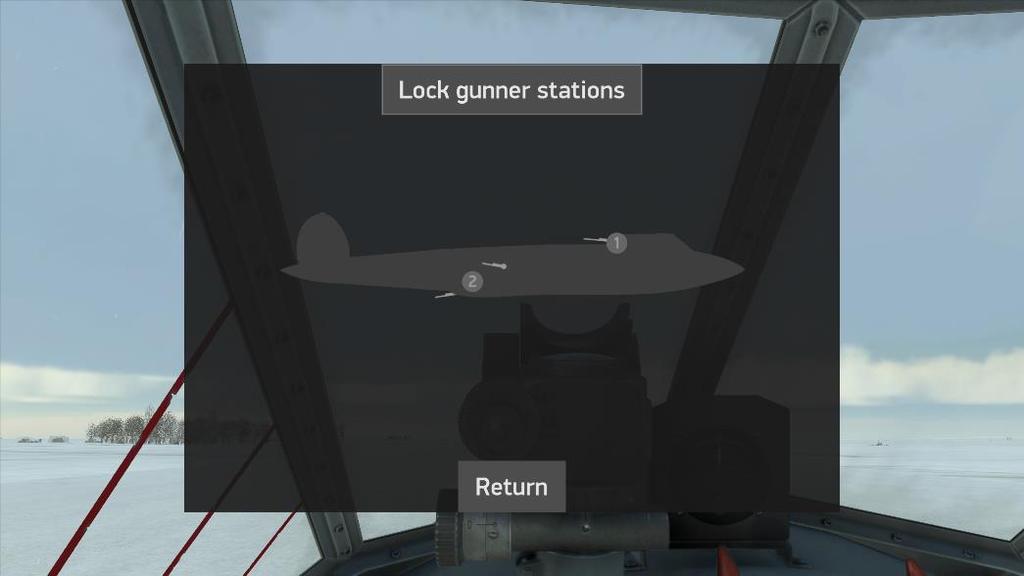 Choosing a gunner position: once you have chosen a plane, a silhouette of the aircraft will be displayed below the Choose a gunner station heading.