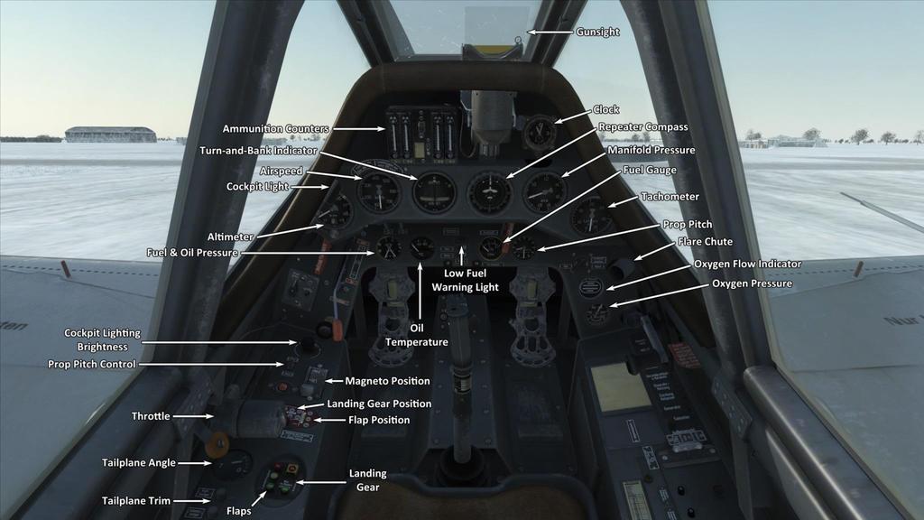 A.4 GERMAN FIGHTERS Fw-190 A-3 Cockpit Specifications Crew: 1; Engine: 1 x BMW 801 D-2 radial, 1,730 hp; Propeller System: automatically controlled variable-pitch with manual override; Armament: 2 x
