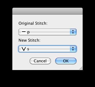 Illustration 22: Replace a Stitch dialog Illustration 23: After using Replace a Stitch Changing
