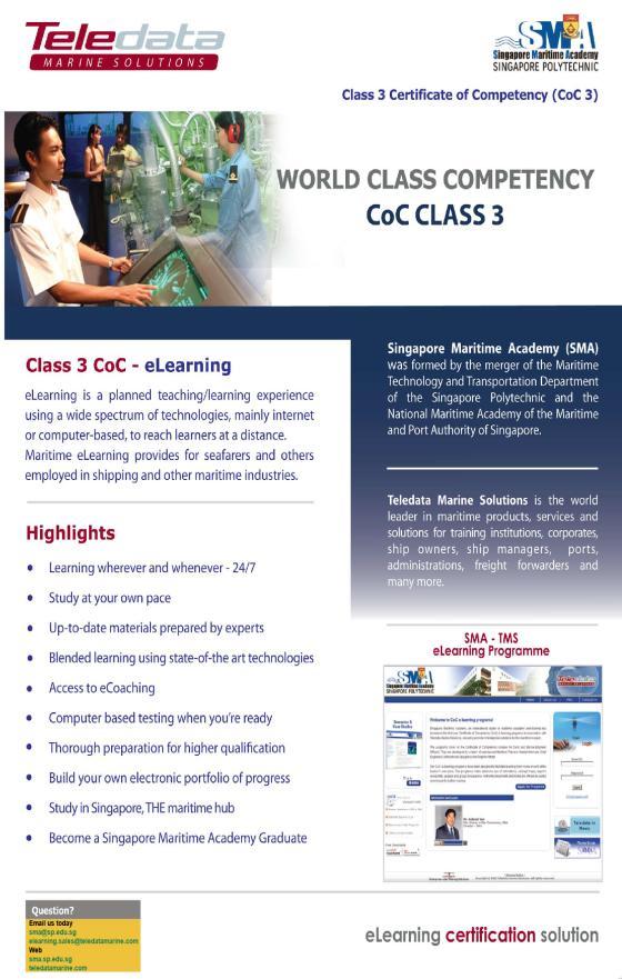 E-Learning @ SMA Certificate of Competency (CoC) On-line Courses (e-coc) Class 5