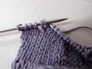 WRONG SIDE Step 1: Purl to where you want to turn your short row.