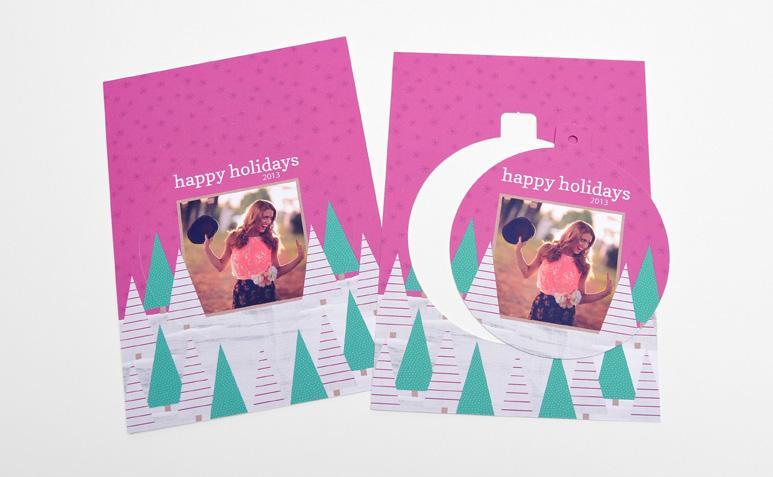 Luxe Pop Cards The Luxe Pop Card adds a fun new element to this classic tradition with a Circle or Ornate ornament ready to pop and hang on the tree.