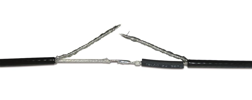 Cable Splice Instructions Solder tips only ~ 1/4" down (6.4 mm) Model 102 New Coaxial Cable 1/4" (6.