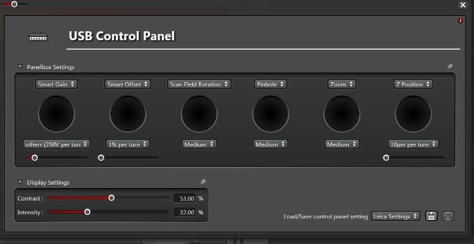 panel controls, and how coarse or fine the control is Dye assistant will set excitation and emission