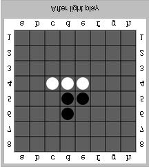 Figure 5: State after the move of player 2 (white). specific predicates.