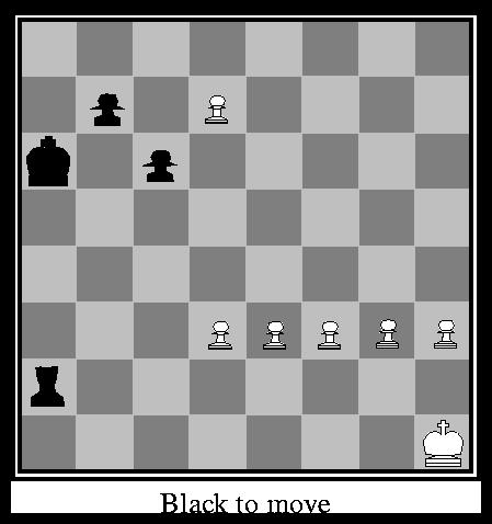 Horizon Problem Black has a slight material advantage but will eventually lose (pawn becomes a queen) A fixed-depth search (<14) will not detect this