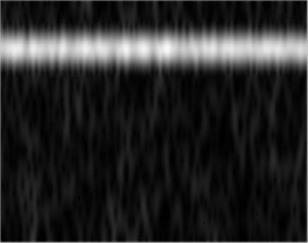 The Frost filtered spectrogram yielded little difference from the noisy input spectrogram.