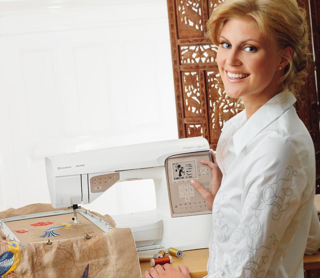 hassle-free, expert results.* * DESIGNER TOPAZ 30 sewing and embroidery machine only.