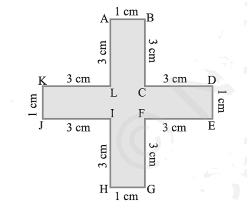 CBSE Worksheet-40 CLASS VI Mathematics (Mensuration) Choose correct option in questions 1 to 5. 1. Find the perimeter of a regular hexagon with each side measuring 4 cm. a. 24 cm b. 20 cm c. 15 cm d.