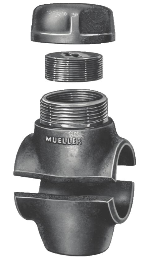 Instructions for Installing and Stopping-Off 1 1 /2 and 2 Bottom-Out Line Stopper Fittings 10. Test the entire fitting with soapsuds or a leak detection fluid. 11.