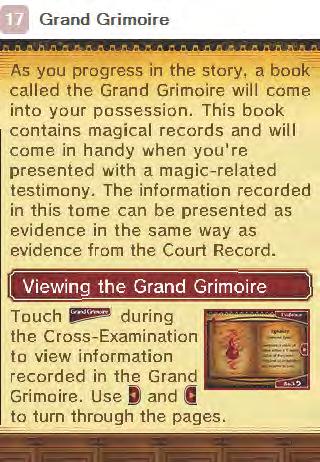 ~~~ Grand Grimoire :=c As you progress in the story, a book called the Grand Grimoire will come into your possession.