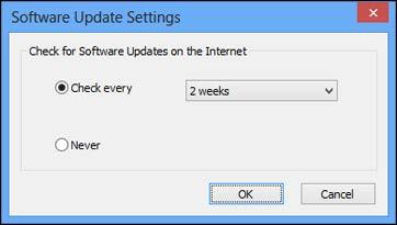 Changing Automatic Update Options Your printer software for Windows automatically checks for updates to the product software.