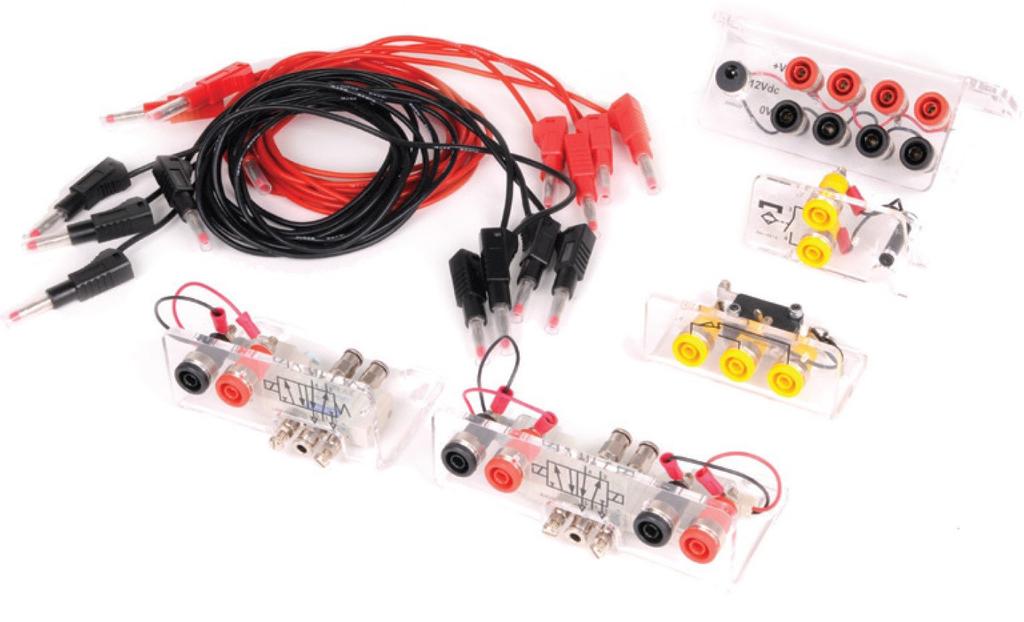 Automatics electropneumatics add-on The electro-pneumatics kit is intended to supplement the Automatics Essentials solution by adding a selection of electrically operated valves and sensors.
