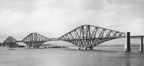 38 Crashes, Crises, and Calamities Figure 4.2. Forth Rail Bridge. Photographed by an anonymous photographer shortly after its completion in 1890. The stern solidity of Messrs.