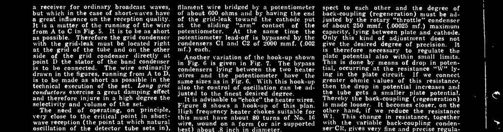 " 1- Try -Mo "Regent- Four" Foundation Kit (including drilled panel and base) 1- Powertest special 2 -gang condenser (Continued front page 211) filament wire bridged by a potentiometer of about 600