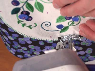 Use a decorative stitch to sew the