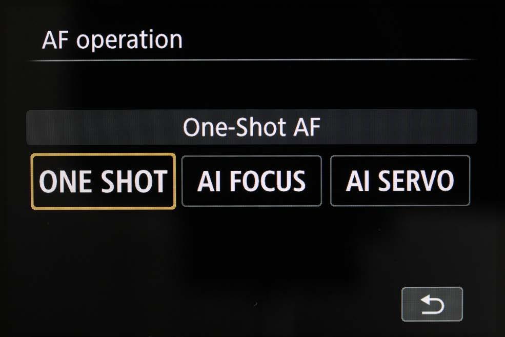 If the focusing point selection button is pressed on the rear of the camera the