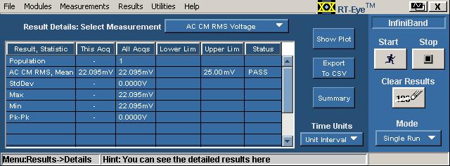 6.2 AC Cmmn Mde Measurement MOI Methds f Implementatin This test checks the AC cmmn mde vltage frm the driver using a Tektrnix real-time scillscpe and RT-Eye sftware.
