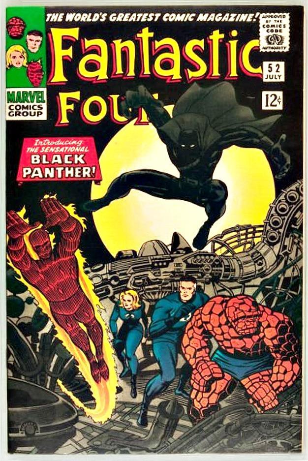 History of Black Panther Created by Stan Lee and Jack Kirby First superhero of African descent in mainstream American comics Appeared in Fantastic Four #52 in July 1966 Name predates the October 1966