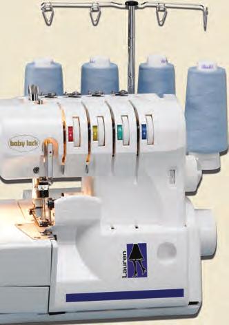tensions Differential feed Free-arm serging Blind hem foot included Instructional DVD included Warranty 25-year limited