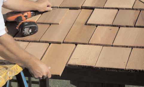 Roof Filler Shingles are included to cover roof seams.