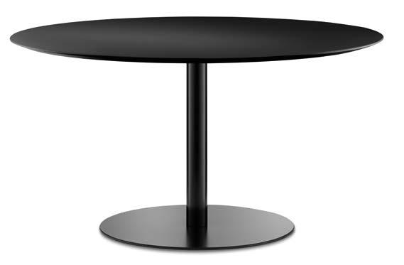 Rectangular tables with linear aluminium feet round off the range in sizes from 140 x 70 to 200 x 90 centimetres.