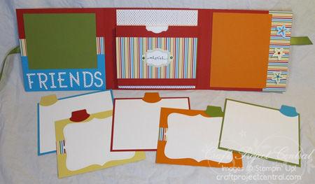 When fully opened, it holds several pictures and even has an accordion pocket to add your journaling,