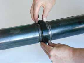 Grooved products installation instructions Installation guidance Pipe End In the case of large couplings e.g. from DN80 up, it may be easier to turn the gasket inside out and then slide it over the pipe end.