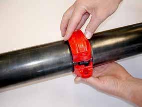 Grooved products installation instructions Installation guidance Mount the pipe coupling half-shells Model 1G (Tongue & Groove Style): Bolts and nuts should now be removed from one side of the