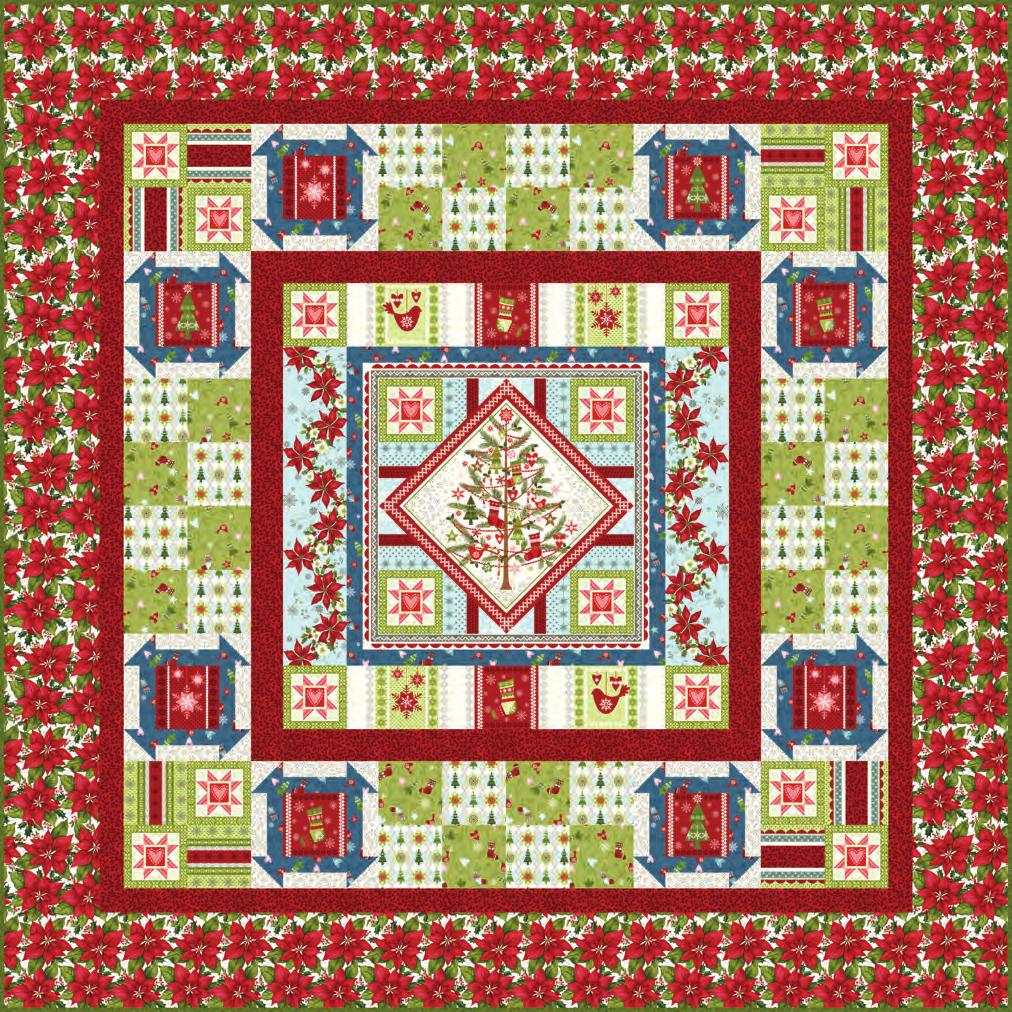 Oh Christmas Tree Featuring fabrics from the Oh Christmas Tree collection by Fabric Requirements (A) 2200P-88... 1 panel (B) 2206-77... ¾ yard (C) 2201-88... 1 yard (D) 2205-88... ⅞ yard (E) 2203-88.