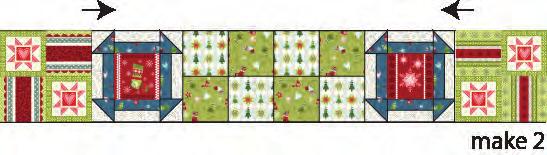 11 make 8 Fig. 12 make 16 11. Sew the top, middle and bottom rows together complete one Block One square (Fig.
