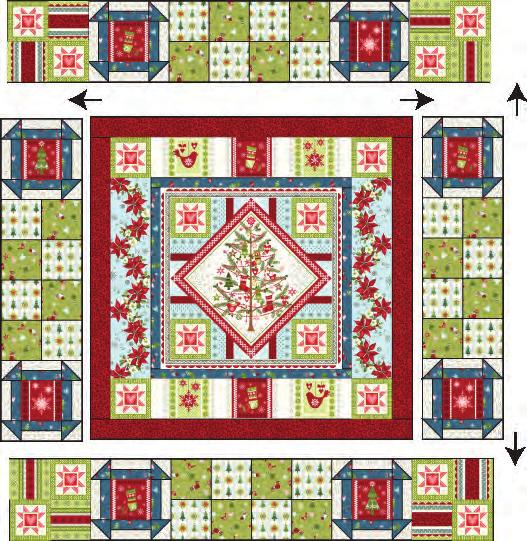 STUDIO e PROJECTS Page 5 of 6 15. Sew one side border to each side of the center block.