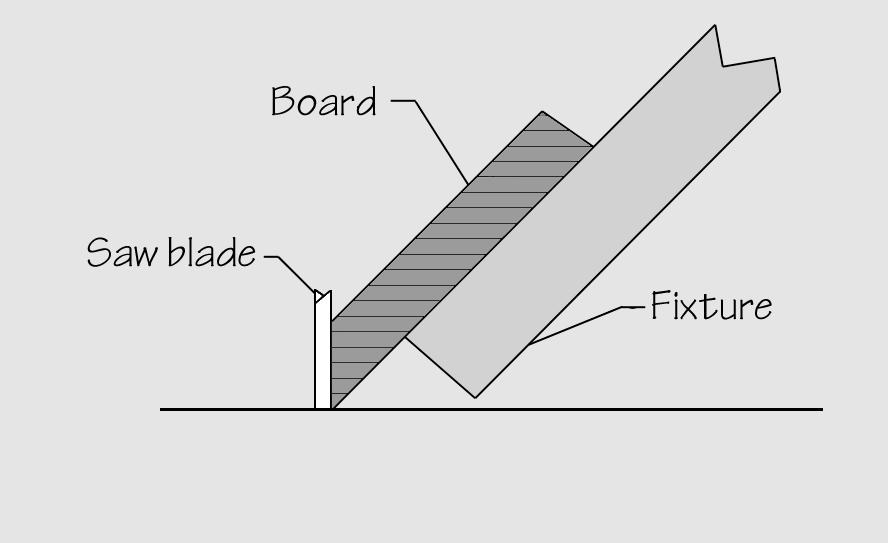 Install the stop fence, part "E", on part "D" making sure that it is square with the top of the sliding saw table.