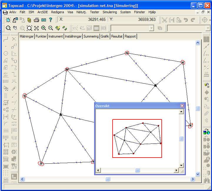 Calculation Least square calculation within survey calculation.