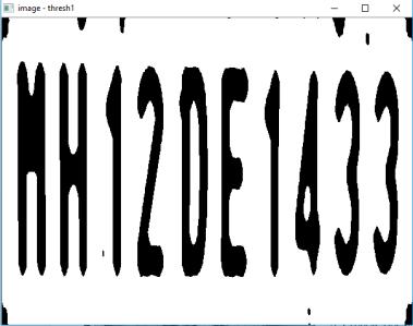 Fig. 5(a). Extracted license plate Fig. 5(b). Inverted binary image of LP Fig. 5(c). Binary image of LP 2.