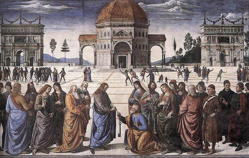 Pietro Perugino's usage of perspective in this