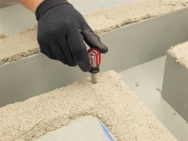 STEP 6: Lay Setting Bed Lay epoxy-mortar setting bed approximately 3/8-inch (9mm) thick*