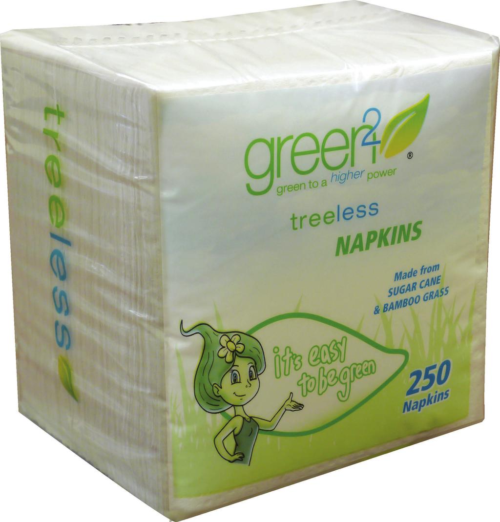 Lunch & Dinner Napkins 100% Treeless Napkins are a breakthrough in sustainability with a positive impact on the earth
