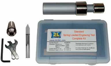 Spring Loaded Engraving Tool Spring Loaded Engraving Tool: Standard Sizes Spring Loaded Engraving Tool: Standard Sizes 3/4 & 20 mm Shaft s. The Collet Holder moves in this direction Main Body 4.85 4.