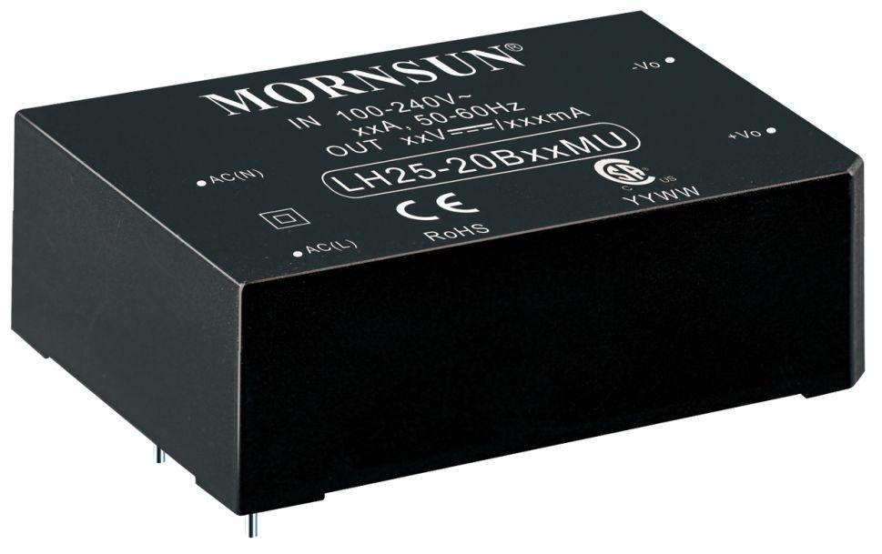25W, AC-DC converter FEATURES CB RoHS Universal Input: 85-264VAC, 100-370VDC, 50/60Hz Regulated output, Low ripple & noise Low no-load power consumption < 0.