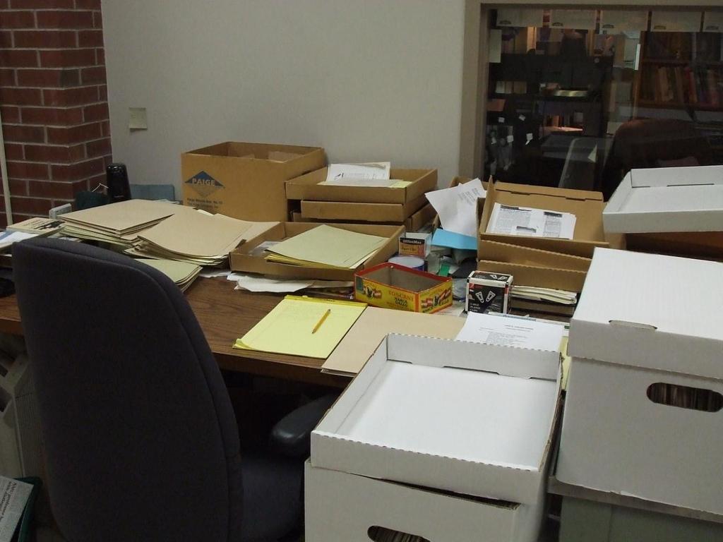 Archival collections are carefully arranged and