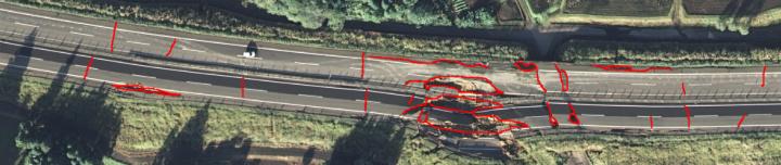 3 Extended method to detect expressway damage using digital aerial image An extended analytical procedure for the detection of expressway damage using digital aerial images is proposed, based on the