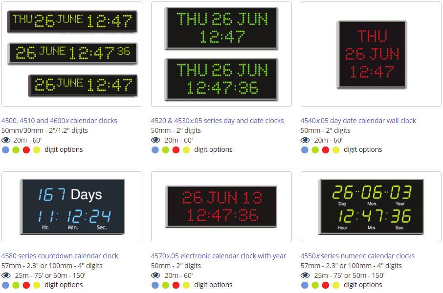 Day Date Calendar The widest range wall clocks Premium multi-function, multi-language day